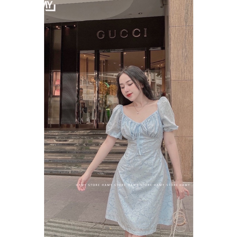 Đầm Ngắn Nhún Ngực