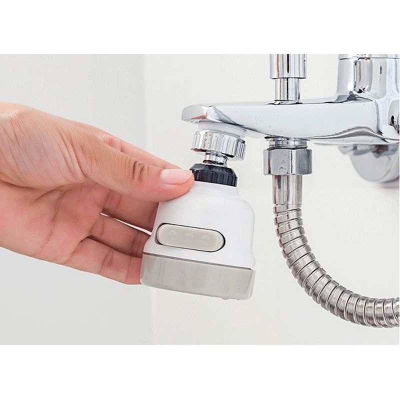 Đầu nối 360 độ vòi rửa chén tăng áp,Tiết kiệm nước-  đầu nối vòi cao su thích hợp tất cả loại vòi rửa chén