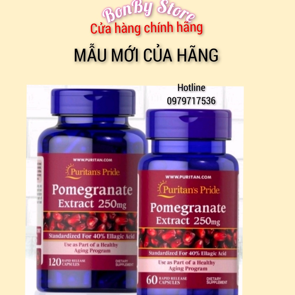 (Bill hãng) Viên uống chống nắng lựu 250mg Puritan Pride- 120 viên | BigBuy360 - bigbuy360.vn