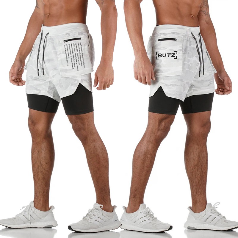 Quần Short Thể Thao 2 Trong 1 Thoáng Khí Thời Trang Mùa Hè Cho Nam