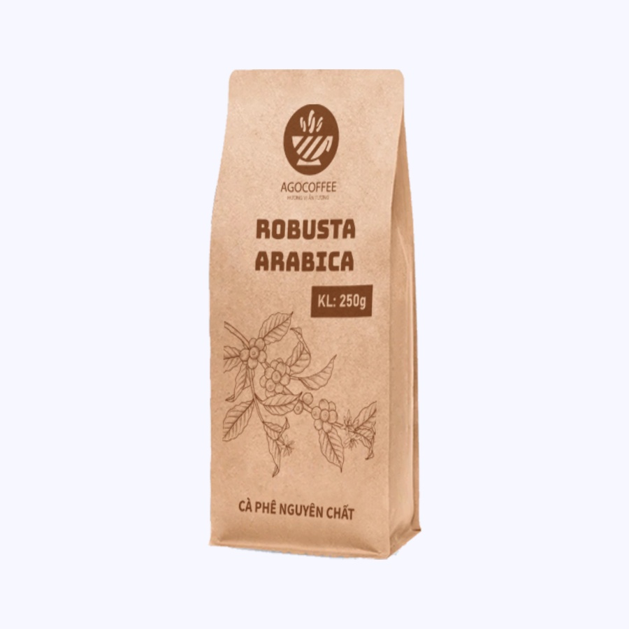 Cà Phê Nguyên Chất Mix 2 Thành Phần Robusta Arabica AGOCOFFEE Hương Vị Đậm Đà Cuốn Hút Khối Lượng 250 Gram Và 500 Gram | BigBuy360 - bigbuy360.vn
