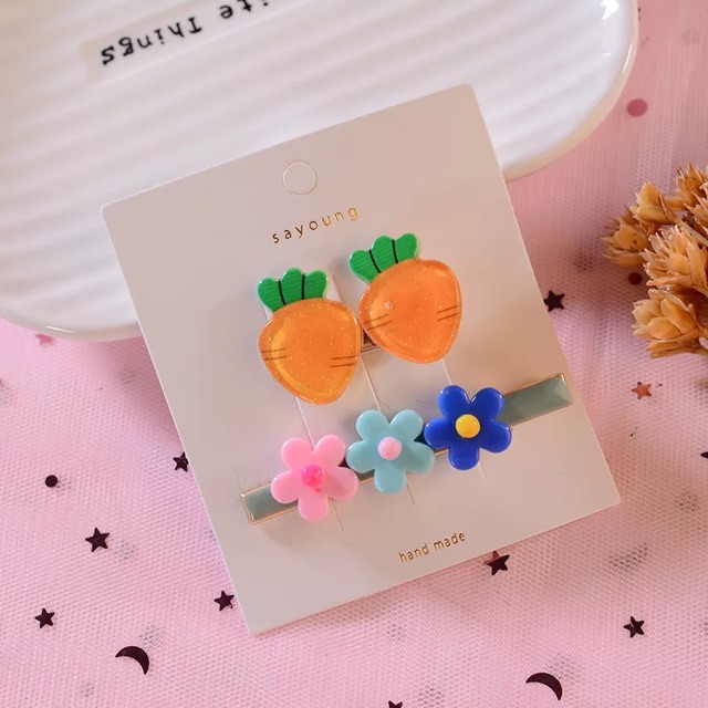 SET KẸP TÓC HOA DAISY TRÁI CÂY