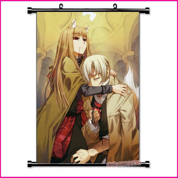 Poster vải anime Sói và gia vị 40x60 tranh vải