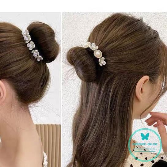 Dụng cụ kẹp búi tóc quấn tóc dẻo củ tỏi thông minh , búi tóc ngọc uzzlang hot trend hàn quốc