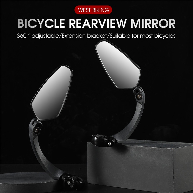 Gương chiếu hậu WEST BIKING góc rộng HD gắn tay lái xe đạp/ xe đạp điện/ xe tay ga