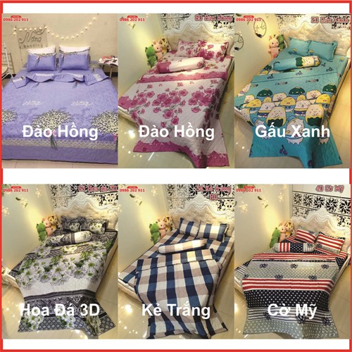 Bộ Chăn Ga 5 Món Siêu Đẹp, Tổng Hợp Các Mẫu Chăn Ga Mới Nhất Với Chất Liệu Cotton Poly Phù Hợp Thời Tiết Hè Thu