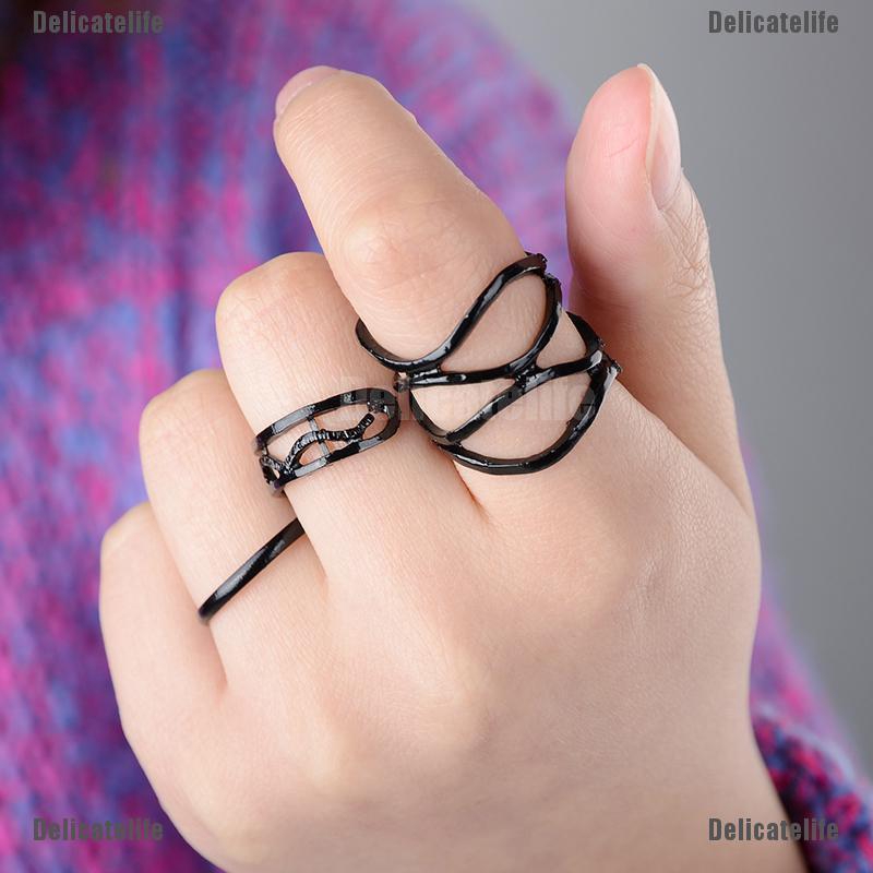 Bộ 3 nhẫn midi nhiều kiểu dáng xinh xắn