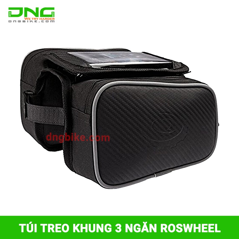 Túi điện thoại treo KHUNG xe đạp 3 ngăn ROSWHEEL