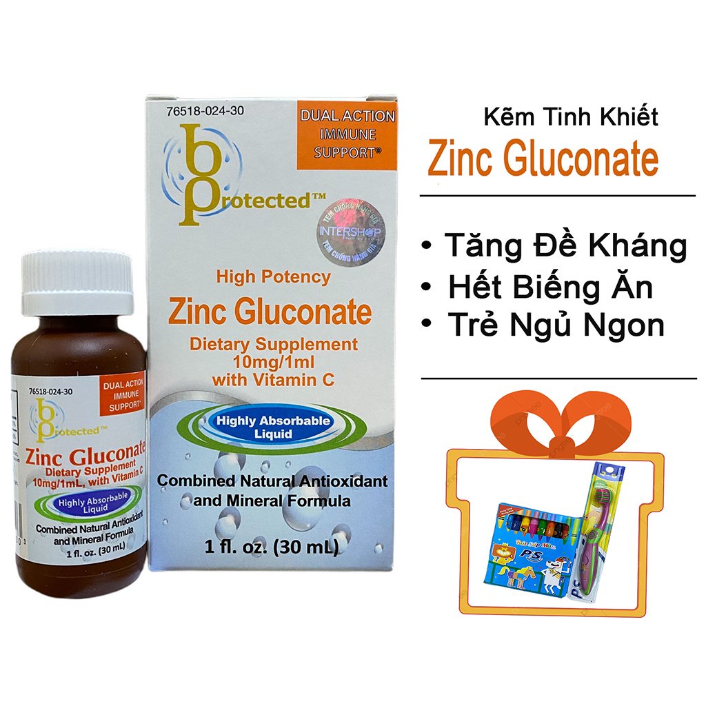 Siro kẽm cho bé Zinc Gluconate bổ sung kẽm và vitamin C - Trẻ hết biếng an thumbnail