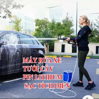 Máy rửa xe tưới cây cao áp siêu sạch dùng pin sạc Lithium pin dùng lâu