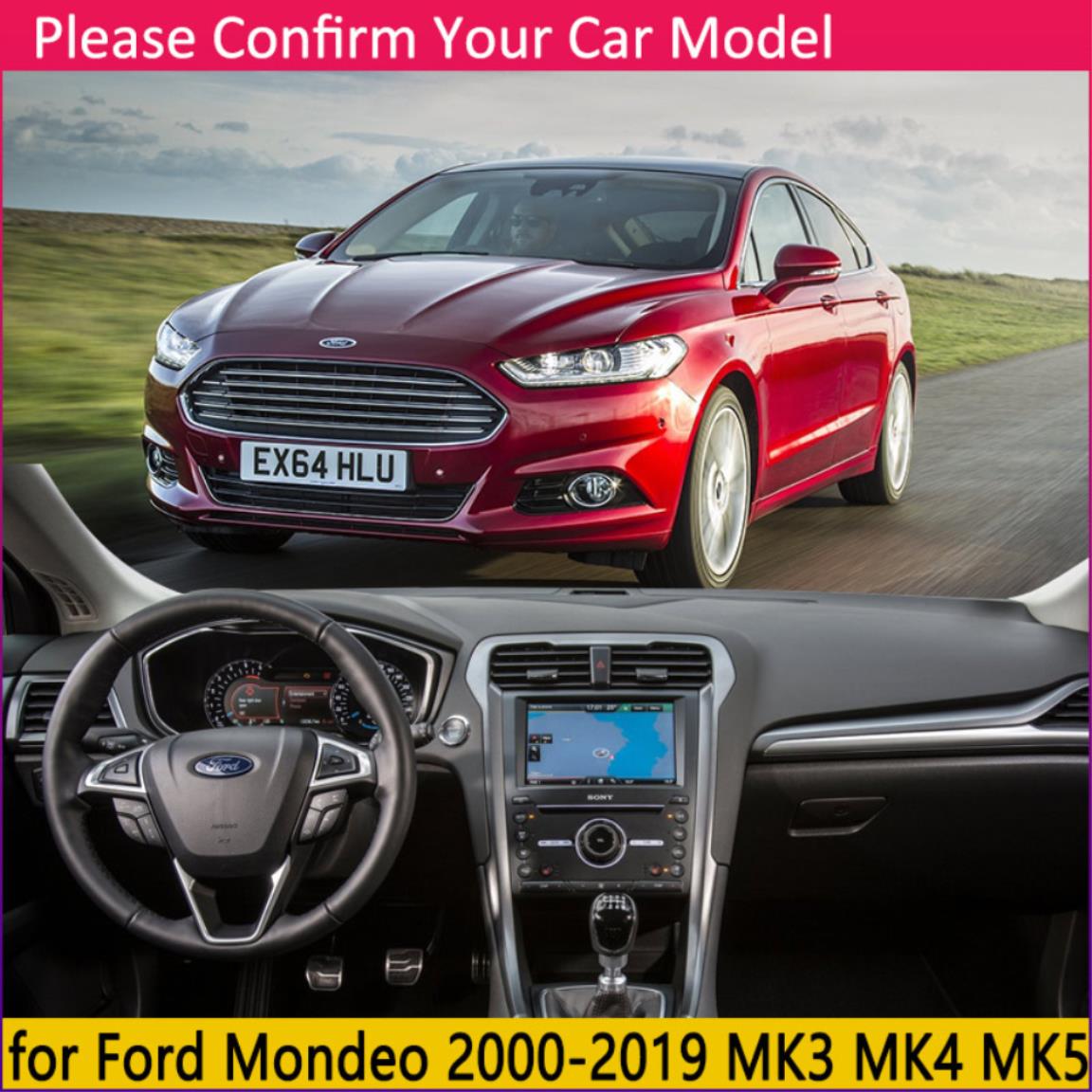 Tấm Lót Bảng Điều Khiển Chống Nắng Chống Trượt Cho Ford Mondeo Mk3 Mk4 Mk5 2000~2019 2004 2006 2008 2012