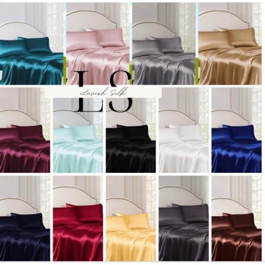 Ga Giường Drap Lẻ Phi Lụa Lavish Silk cao cấp mát lạnh hàng loại 1 không nối vải - Xám Đậm