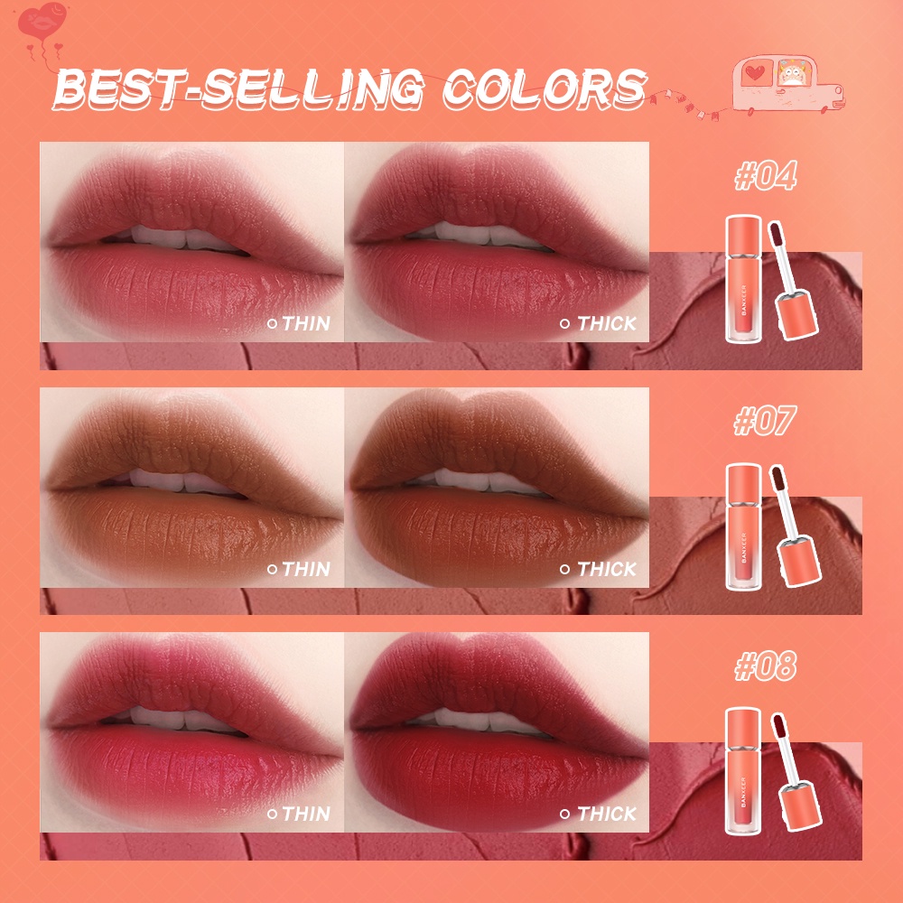 Son Kem BANXEER Sương mềm nhung Không thấm nước lâu trôi cả ngày 08 Frosting Hawthorn 3g | BigBuy360 - bigbuy360.vn