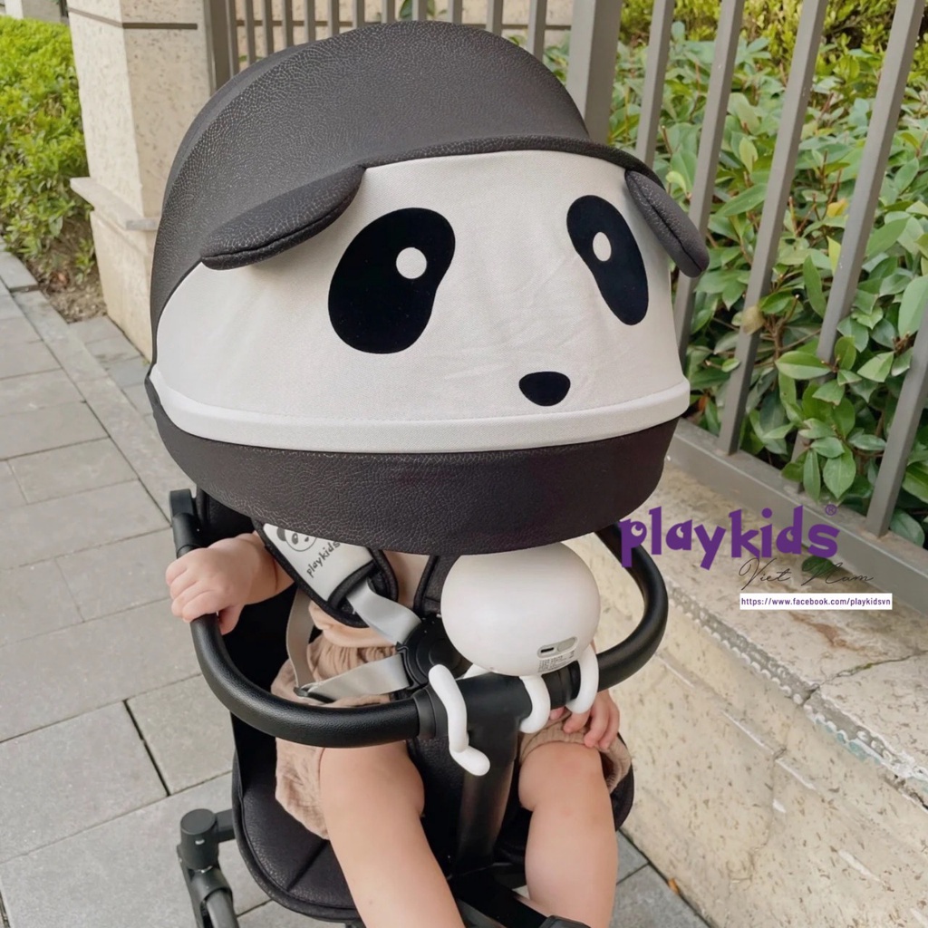 Xe đẩy gấp gọn Playkids X6-3, Baby vovo v9 xoay 2 chiều tư thế ngả, nằm cho bé từ sơ sinh - 6 tuổi