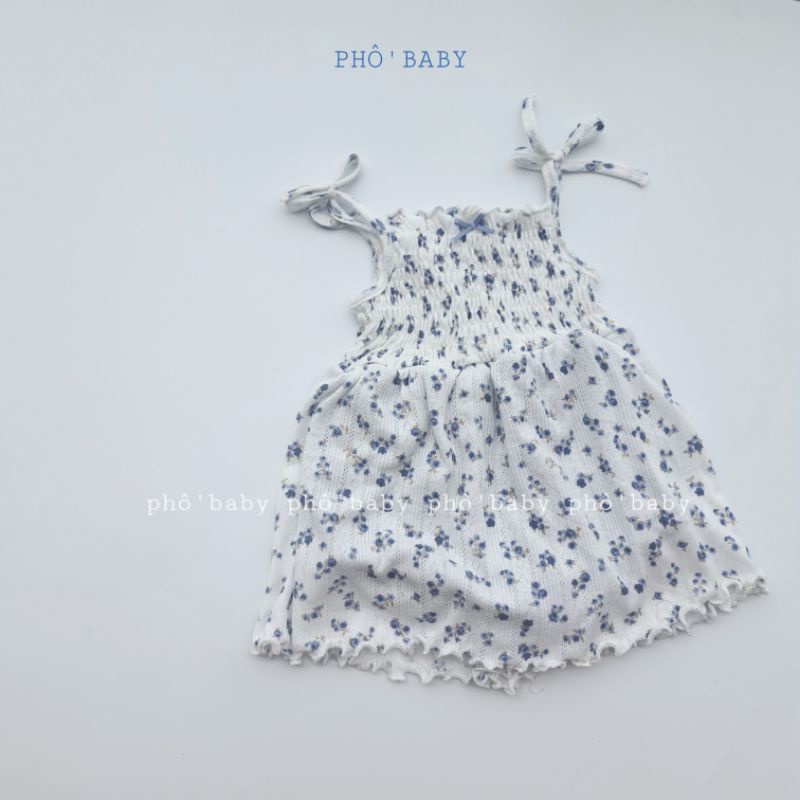 váy chun ngực vải thông hơi mềm mát buộc dây vai đang yêu