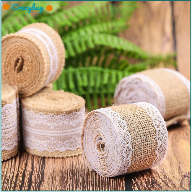 Cuộn vải sợi đay trang trí , làm đồ thủ công
