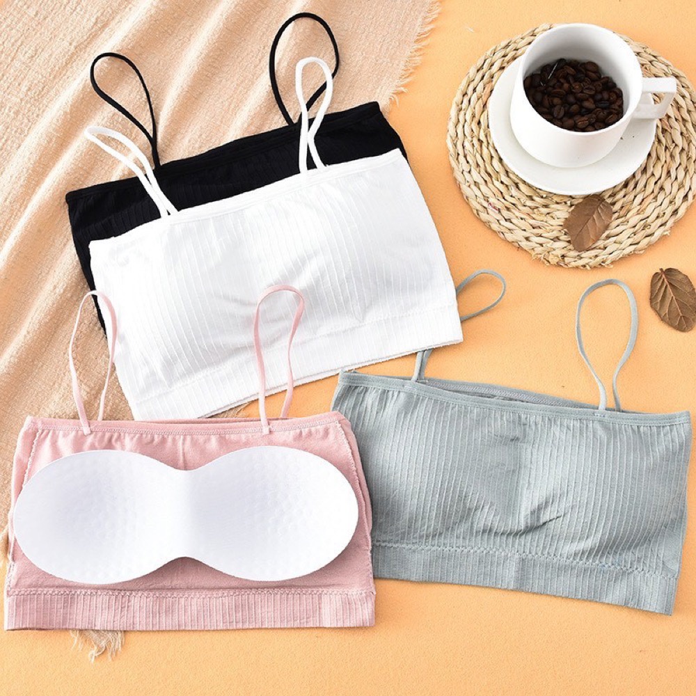 Áo bra hai dây RENEE áo croptop 2 dây chất cotton gân tăm đệm mỏng trẻ trung - AL70 | BigBuy360 - bigbuy360.vn