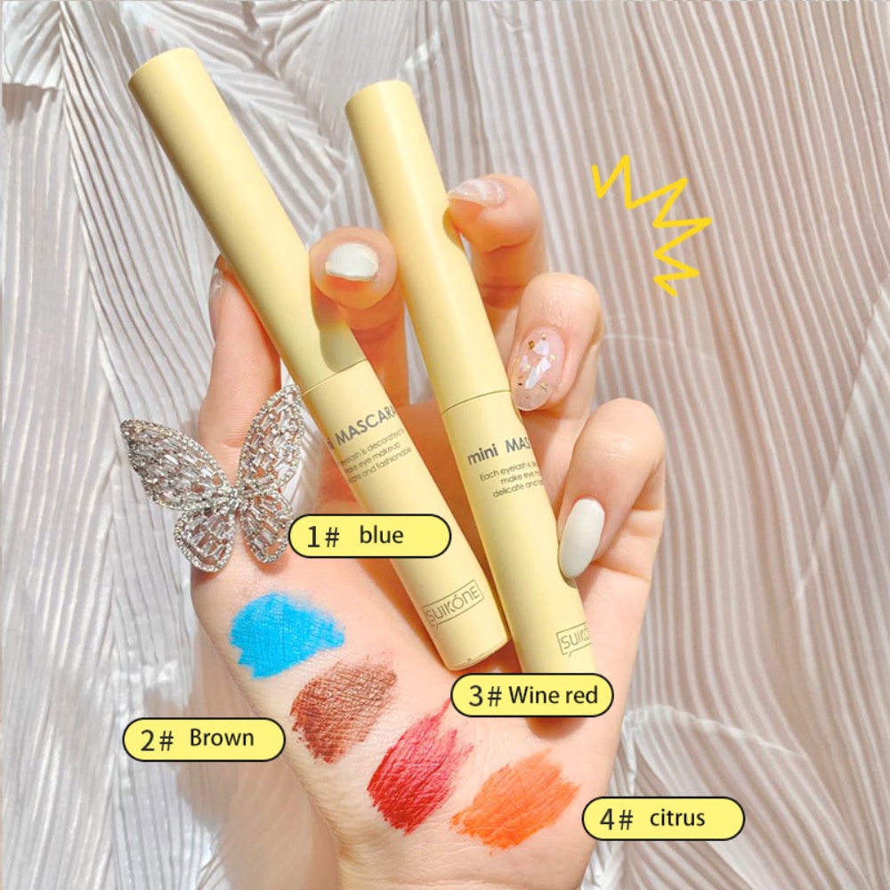 Mascara SUIKONE mini 8 màu tùy chọn lâu trôi chống thấm nước đầu cọ nhỏ siêu mảnh
 | BigBuy360 - bigbuy360.vn