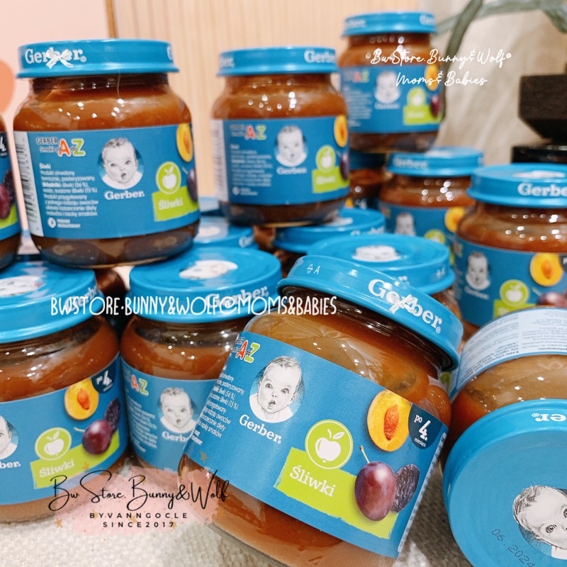Mận Đen Nghiền Gerber Hộp 85gr Ngăn Ngừa Táo Bón [ Bw Store ]