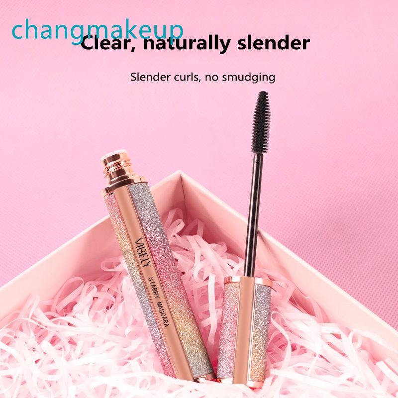 Mascara sợi tơ 4D màu đen chống thấm nước chuốt dài và cong mi
