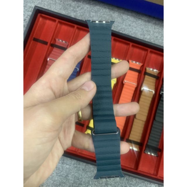 ⚡️Dây da applewatch⚡️ chính hãng Coteetci Magnet Watchband Leather Loop size 38/40/42/44