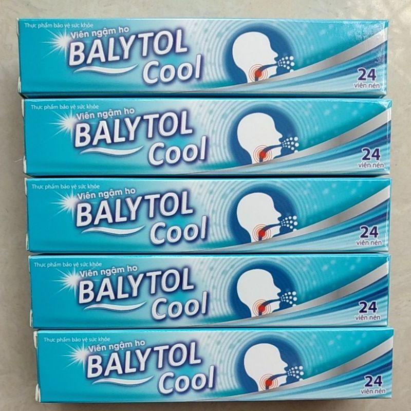 BALYTOL COOL (Viên ngậm ho Balytol cool ) - hỗ trợ giảm ho, giảm rát họng tube 24 viên