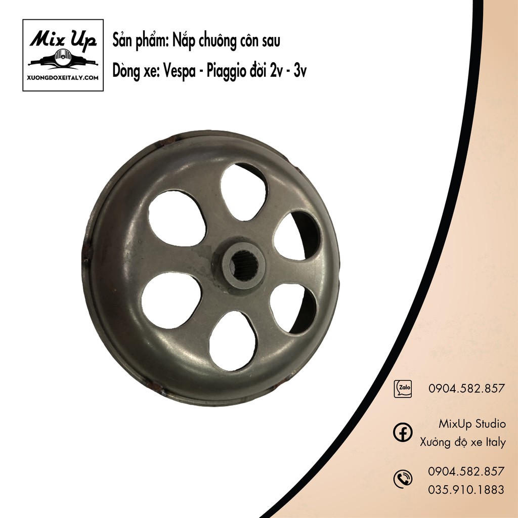 NẮP CHUÔNG CÔN SAU DÒNG XE VESPA PIAGGIO ĐỜI 2V - 3V - Hàng chuẩn, giá lẻ như giá sỉ