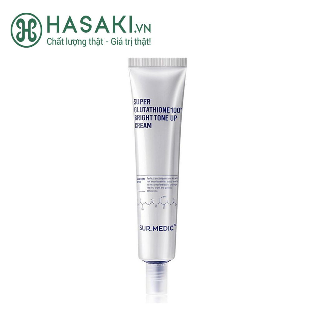 Kem Dưỡng Sur.Medic+ Nâng Tông & Làm Sáng Da Super Glutathione 100 Bright Tone Up Cream 40ml