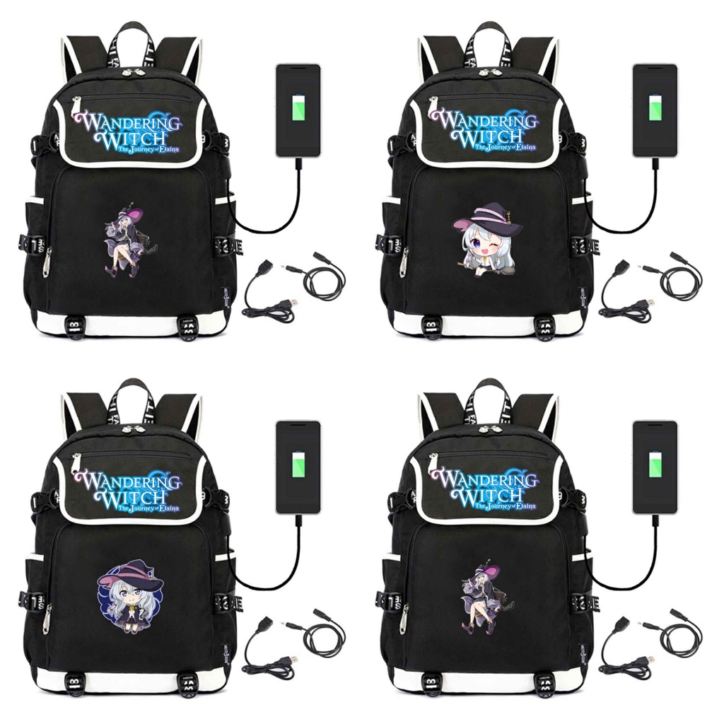Balo nắp ngang in hình HÀNH TRÌNH CỦA ELENA anime chibi thiết kế thông minh đi học cho nam nữ