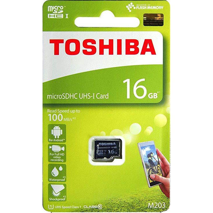 Thẻ Nhớ 16Gb Microsdhc Toshiba M203 Uhs-I U1 100Mb/S - Bh 5 Năm | BigBuy360 - bigbuy360.vn