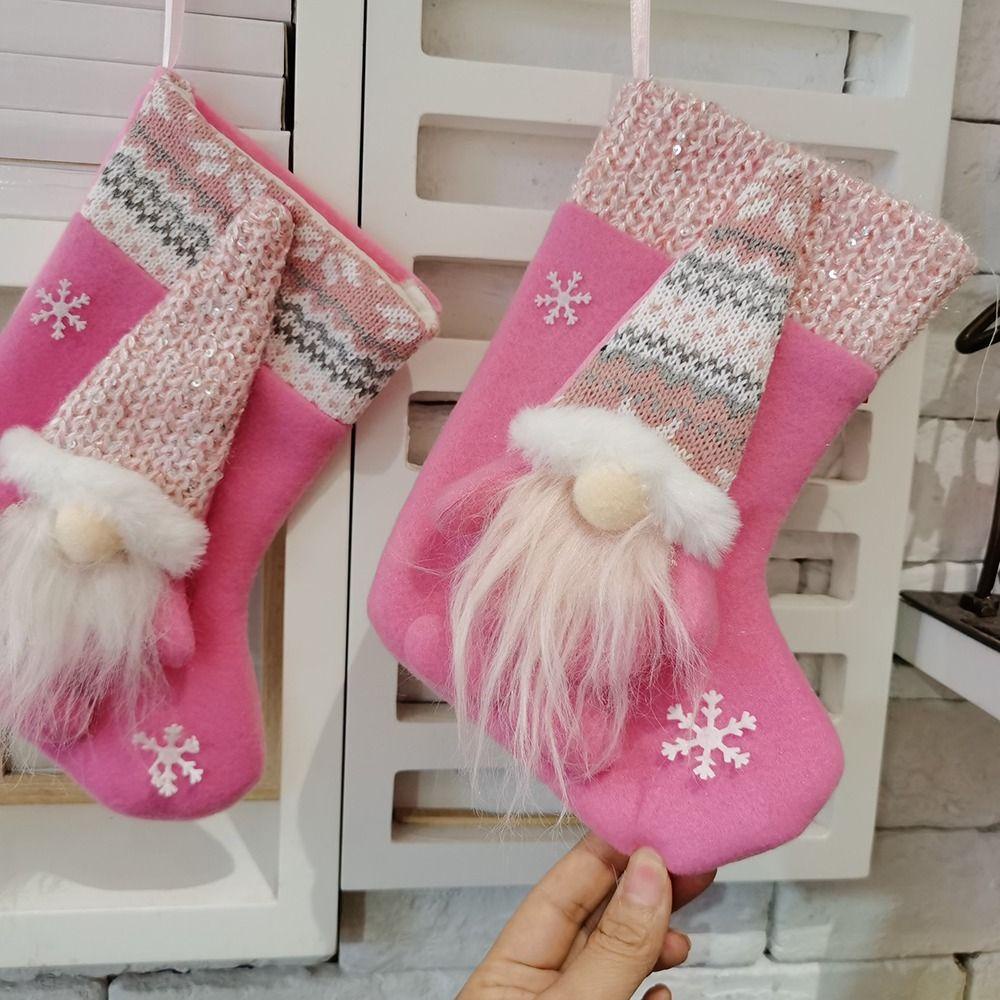 Vớ Giáng Sinh Năm Mới Bằng Vải Trang Trí Cây Thông Noel