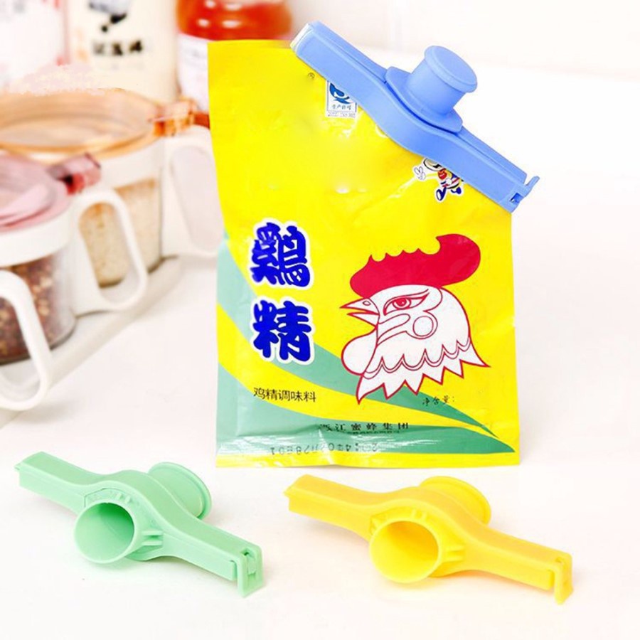 Kẹp Niêm Phong Miệng Túi Thực Phẩm Chống Ẩm Mốc Có Nắp Đổ Cực Tiện Lợi