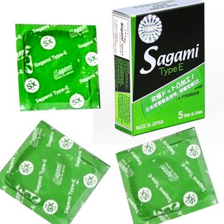 Bao cao su gân gai Nhât Sagami Type E hộp 5 cái