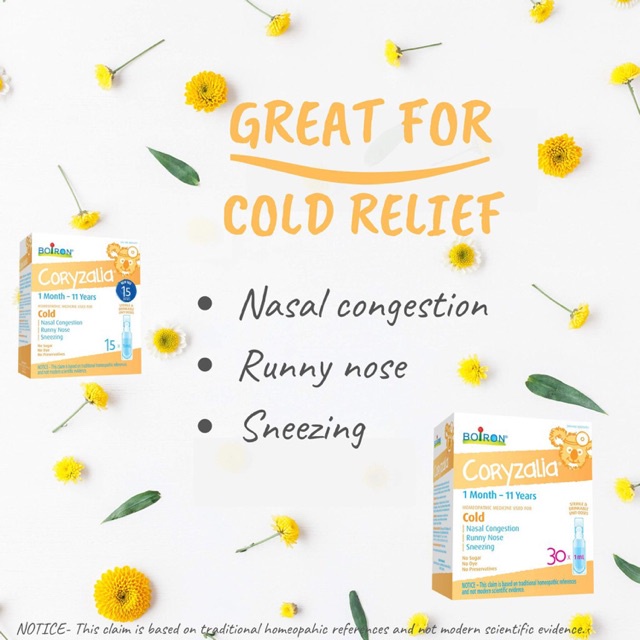 Muối uống vi lượng đồng căn Boiron Coryzalia 15 tép/ 30 tép