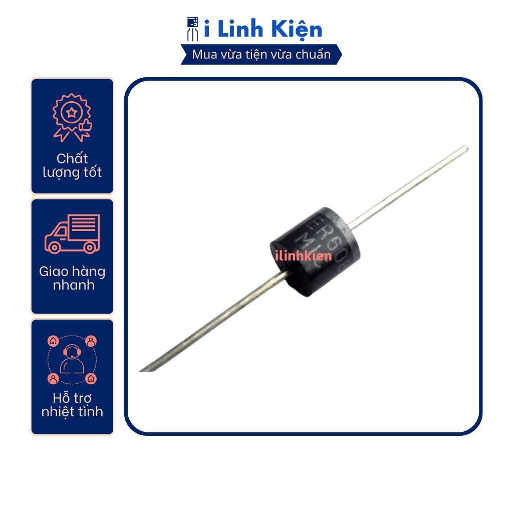 HER608 Diode xung 6A 1000V DIP đóng dây loại tốt