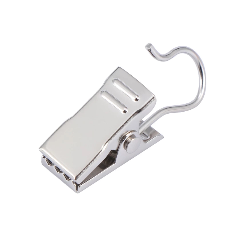 Bộ 10 Móc Kẹp Rèm Cửa Sổ Bằng Bạc Thiết Kế Nhỏ Gọn Siêu Bền Tiện Dụng Cho Nhà Tắm