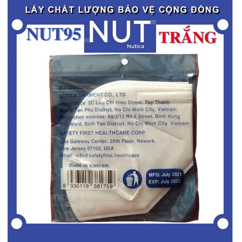 KHẨU TRANG KHÁNG KHUẨN N95 (Sản phẩm có Chứng nhận CE, FDA được sử dụng trong Bệnh viện và Xuất khẩu)