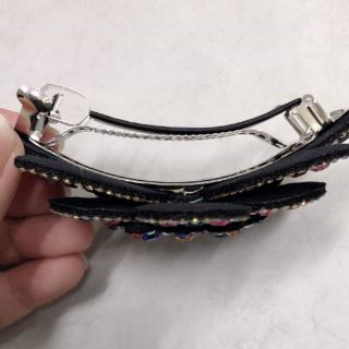 Kẹp tóc đuôi đính đá màu - bướm oval