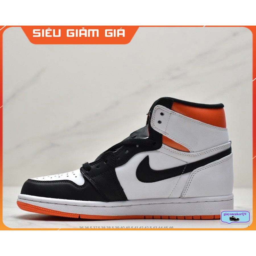 (Fullbox) Giày thể thao Air Jordan 1 Retro High Electro Orange cam cổ cao mẫu mới, siêu đẹp dành cho nam nữ