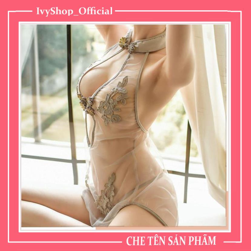 Váy Ngủ Nữ Sexy Sườn Xám Voan Xuyên Thấu Mềm Mại Cao Cấp - SXV001 Sxv002 - Ivyshop