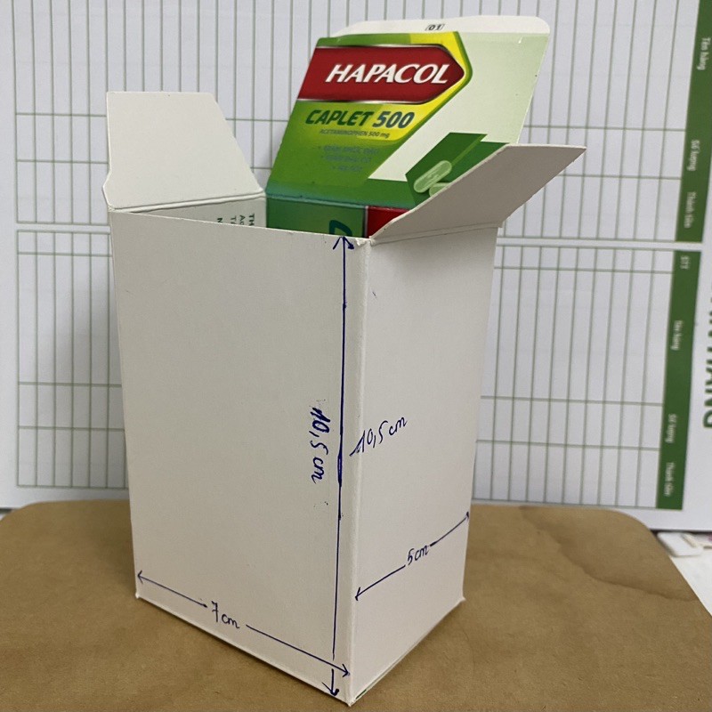 Combo 2 Thùng carton đóng hàng - Làm từ vỏ hộp thuốc dày dặn, cứng cáp