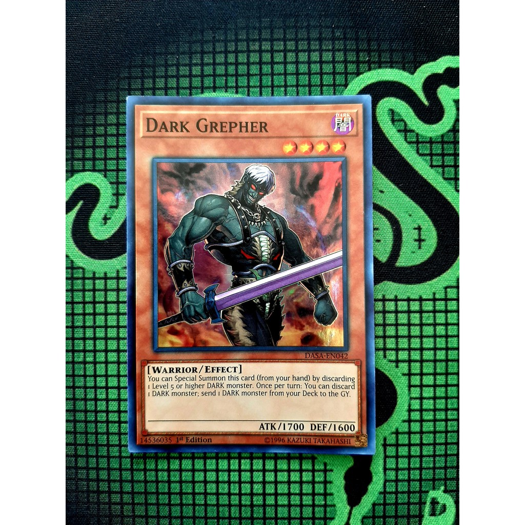 THẺ BÀI YUGIOH NEAR MINT DASA- Dark Grepher - DASA-EN042 - Super Rare 1st Edition