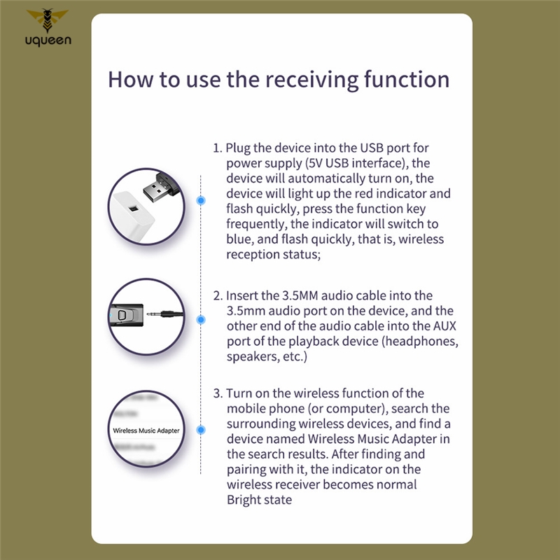 Bộ Thu Phát Bluetooth 5.0 Mini Cổng 3.5mm Uq T7 Cho Pc Tv | BigBuy360 - bigbuy360.vn