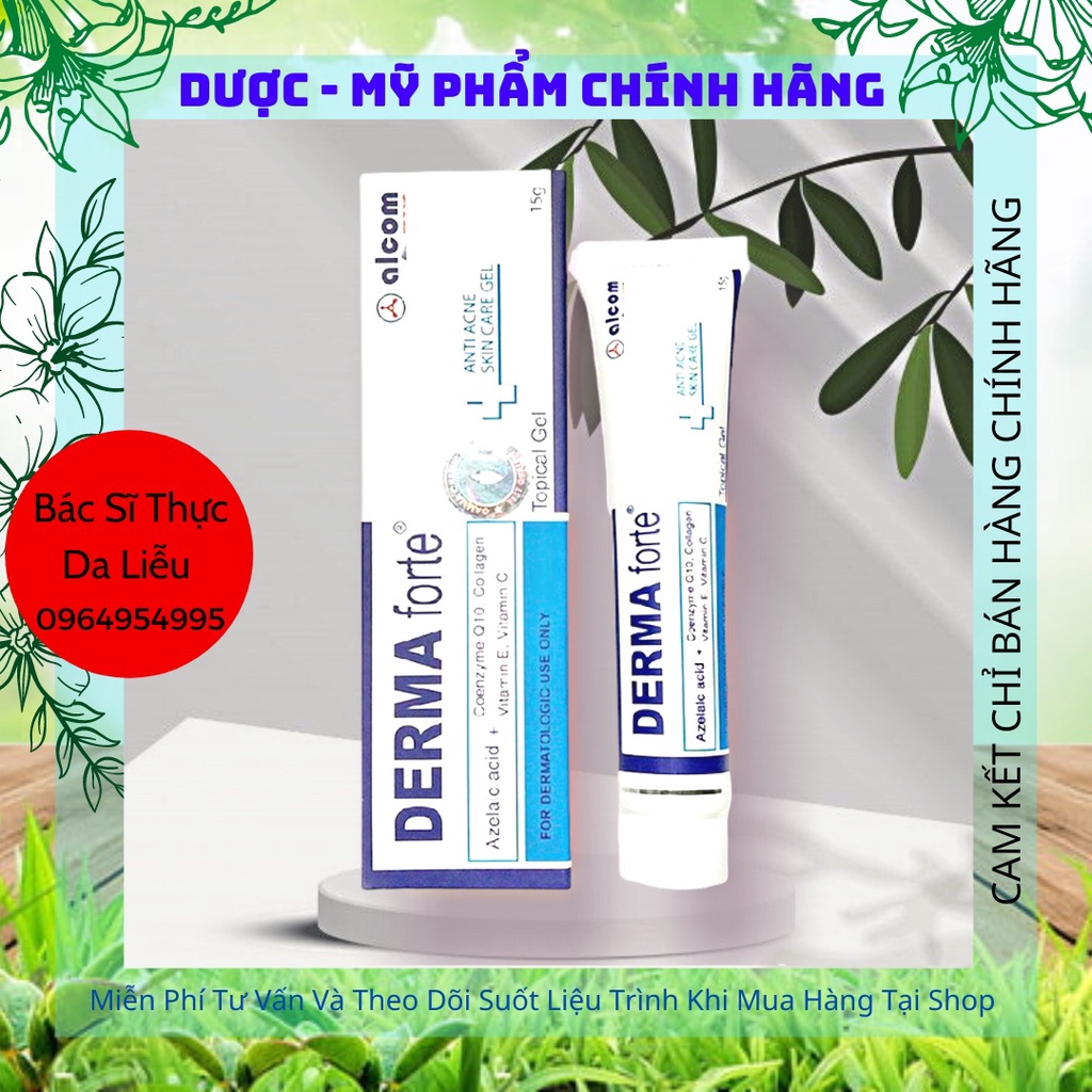 Derma Forte Gel 15g - Giảm Mụn Trứng Cá, Ngừa Thâm, Mờ Sẹo, Dưỡng Da