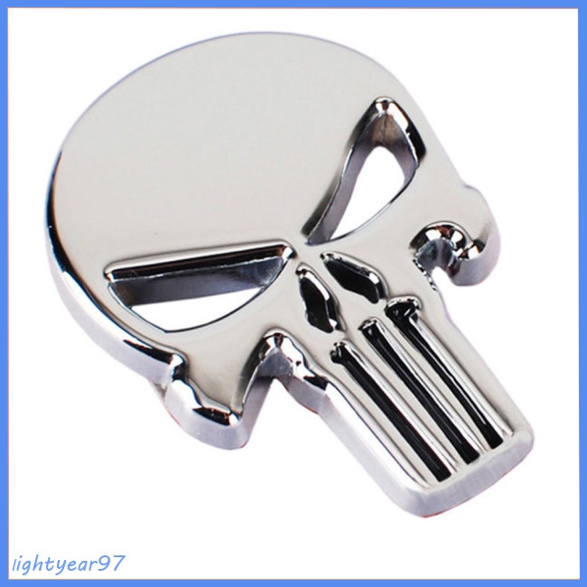 Huy Hiệu Kim Loại Hình Đầu Lâu 3D Trang Trí Xe Hơi Xe Máy