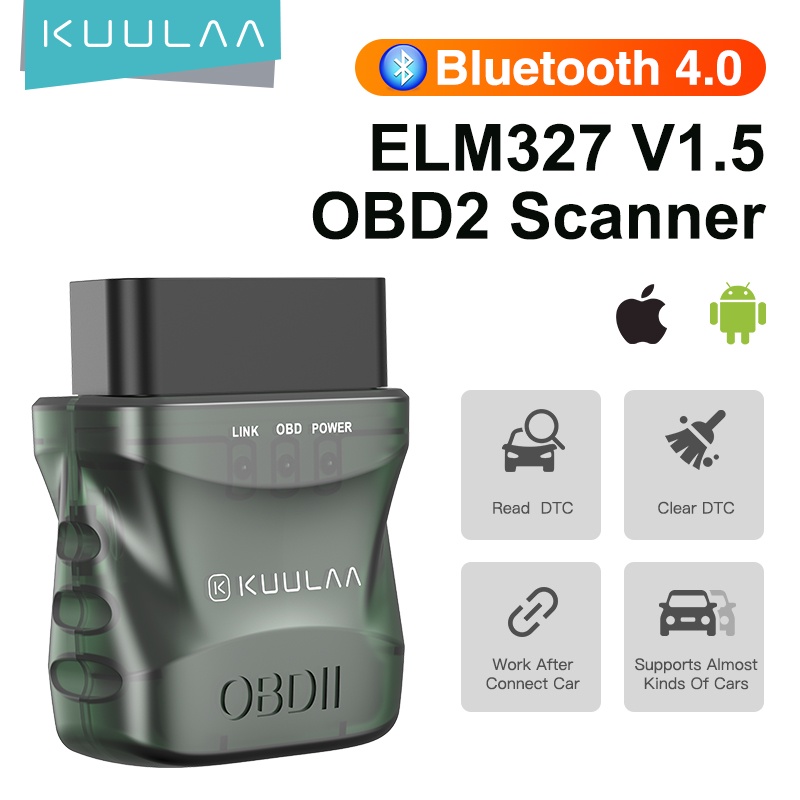 Thiết bị quét chẩn đoán lỗi ô tô KUULAA ELM327 V1.5 OBD2 Bluetooth 4.0 OBD 2 cho IOS Android PC ELM 327 OBDII