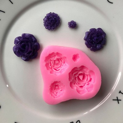 Khuôn silicone fondant hoa hồng