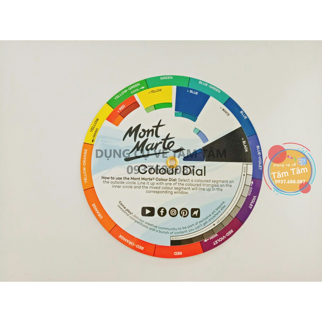 [ TÂM TÂM ]-Vòng hướng dẫn pha màu Mini Mont Marte, Mont Marte Mini Colour Dial-