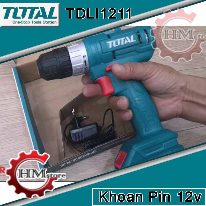 [Chính hãng] Máy Khoan dùng pin Li-ion 12V TOTAL TDLI1211 - Máy khoan pin cầm tay 12v