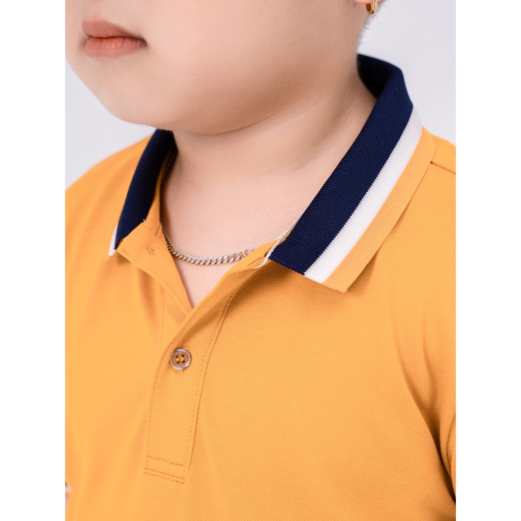 Áo Polo Trẻ Em YODY Airmax Phối Bo, Áo Phông Cộc Tay Cho Bé Phối Cổ Thoáng Mát APK5175